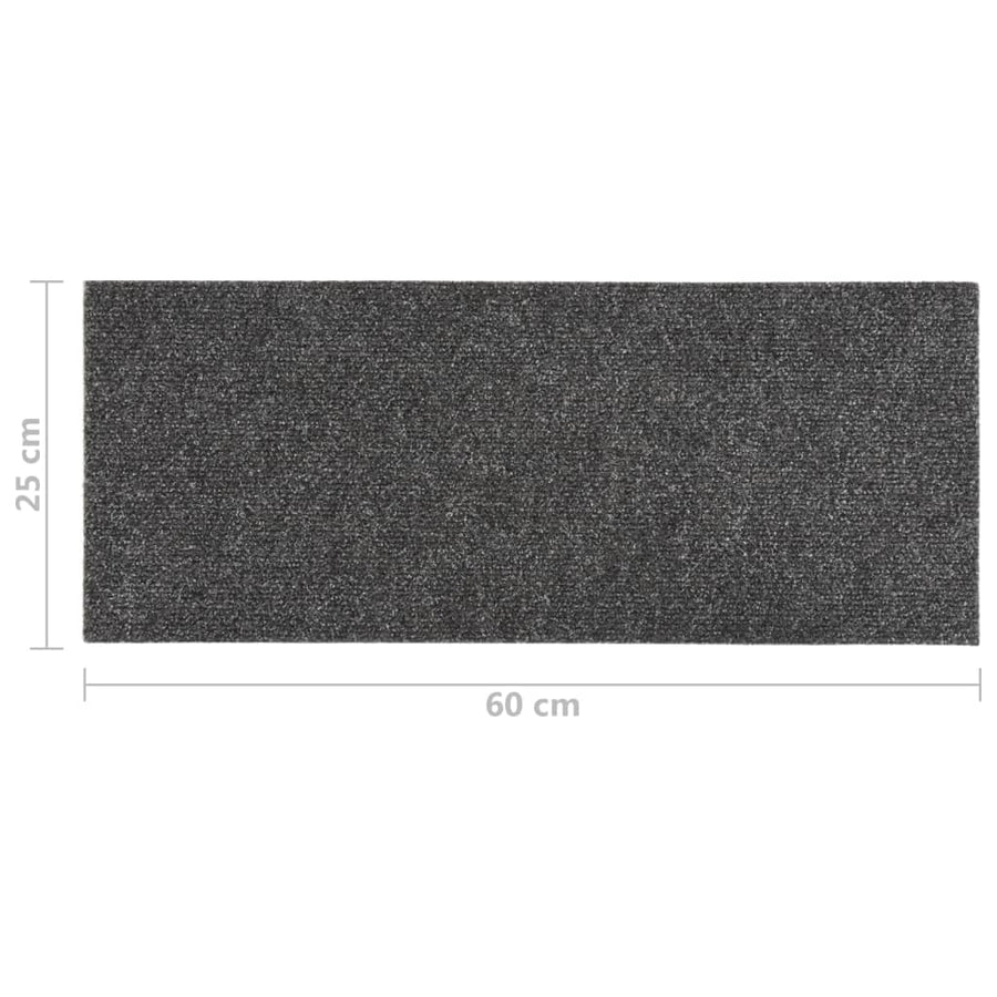 Trapmatten Zelfklevend Rechthoekig 15 60 x 25 cm Antraciet