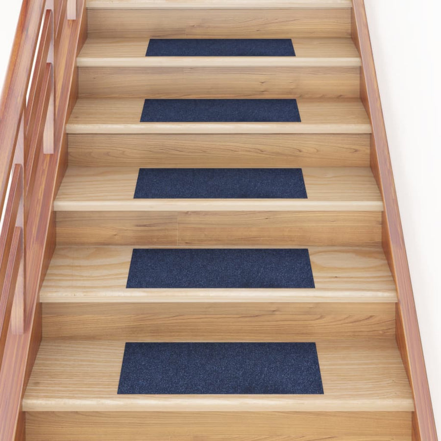 15 St Trapmatten Zelfklevend Rechthoekig 60X25 Cm Blauw 60 x 25 cm