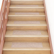 Trapmatten zelfklevend 15 stuks 76x20 cm lichtbruin