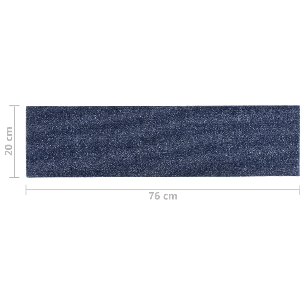 Trapmatten Zelfklevend Rechthoekig Grijsblauw 15 76 x 20 cm grey blue