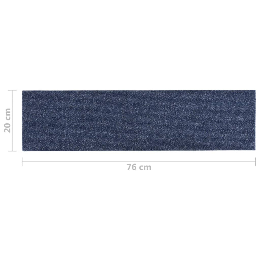 Trapmatten Zelfklevend Rechthoekig Grijsblauw 15 76 x 20 cm grey blue