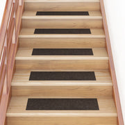 Trapmatten zelfklevend 15 stuks 76x20 cm donkerbruin
