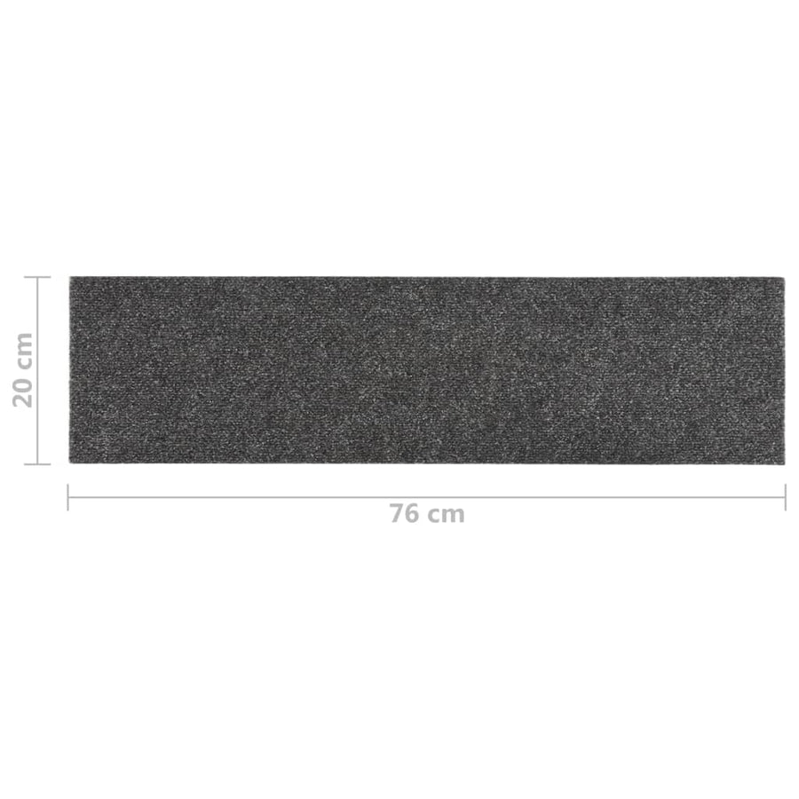 Trapmatten Zelfklevend Rechthoekig 15 76 x 20 cm Antraciet