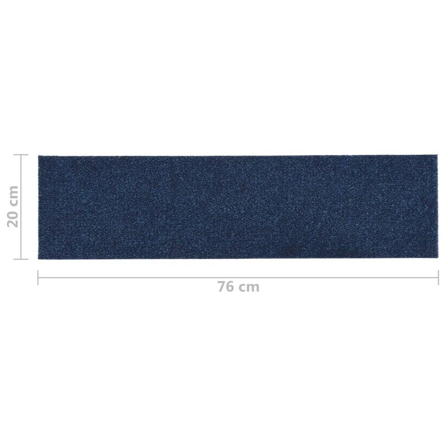 Trapmatten Zelfklevend Rechthoekig 15 76 x 20 cm Blauw