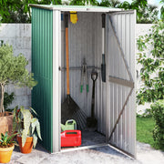 Tuinschuur 118,5x97x209,5 cm groen gegalvaniseerd staal