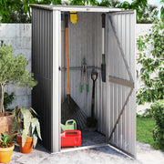 Tuinschuur 118,5x97x209,5 cm antraciet gegalvaniseerd staal