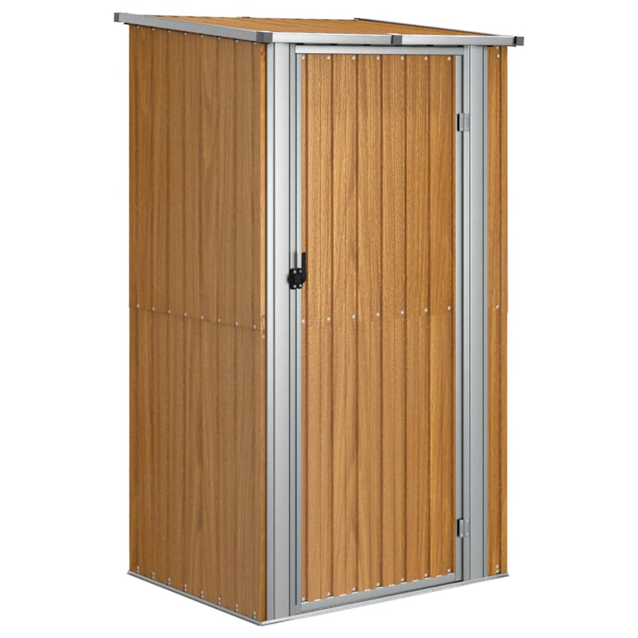 Tuinschuur 118,5X97X209,5 Cm Gegalvaniseerd Staal Bruin