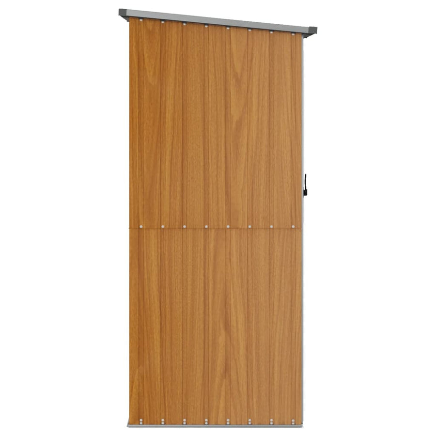 Tuinschuur 118,5X97X209,5 Cm Gegalvaniseerd Staal Bruin