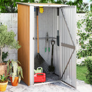 Tuinhuis 118,5x97x209,5 cm bruin gegalvaniseerd staal