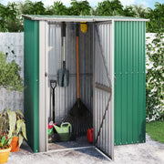 Tuinhuis 180,5x97x209,5 cm gegalvaniseerd staal groen