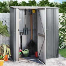 Tuinschuur 180,5X97X209,5 Cm Gegalvaniseerd Staal Grijs