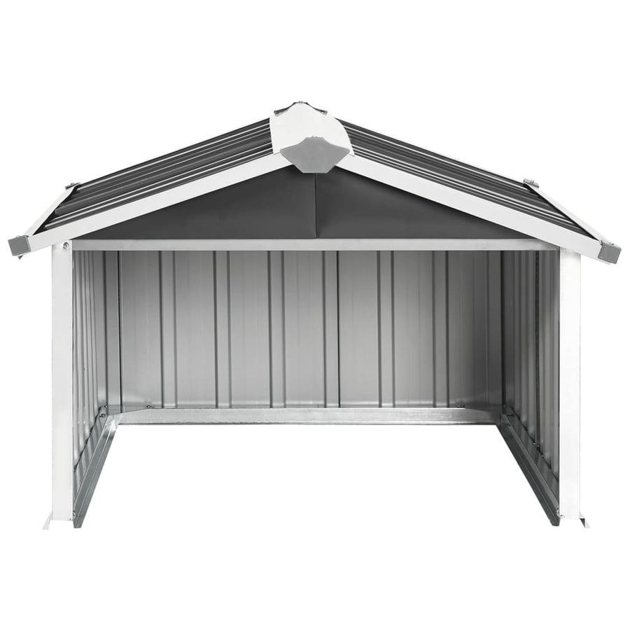 Overkapping Voor Robotmaaier 92X97X63 Cm Staal Kleurig Antraciet