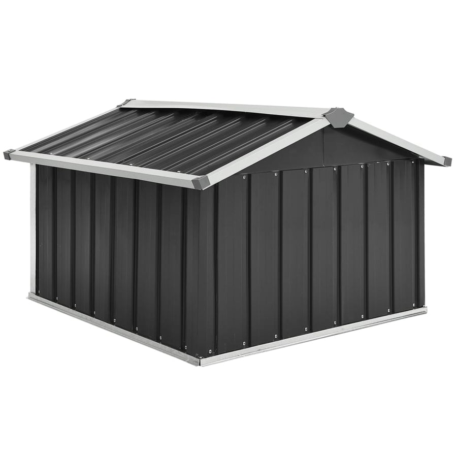 Overkapping Voor Robotmaaier 92X97X63 Cm Staal Kleurig Antraciet