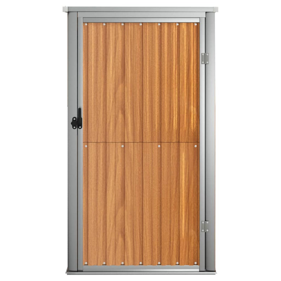 Tuinschuur Gegalvaniseerd Staal 88 x 89 x 161 cm Bruin