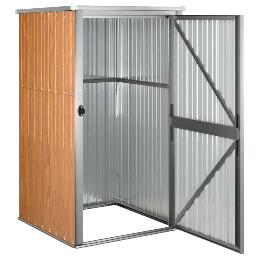 Tuinschuur Gegalvaniseerd Staal 88 x 89 x 161 cm Bruin