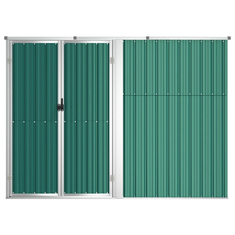 Tuinschuur 225X89X161 Cm Gegalvaniseerd Staal Groen
