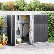 Tuinschuur 225x89x161 cm staal antraciet