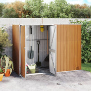 Tuinschuur 225x89x161 cm staal bruin