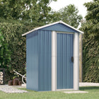 Tuinschuur 126x97,5x177 cm staal grijs