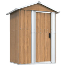 Tuinschuur 126X97,5X177 Cm Gegalvaniseerd Staal Bruin