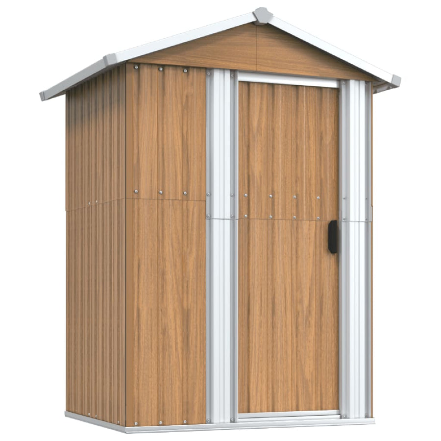Tuinschuur 126X97,5X177 Cm Gegalvaniseerd Staal Bruin