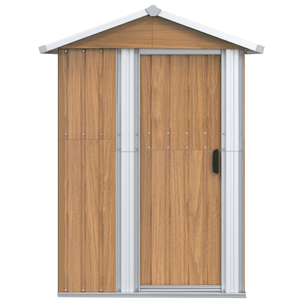Tuinschuur 126X97,5X177 Cm Gegalvaniseerd Staal Bruin