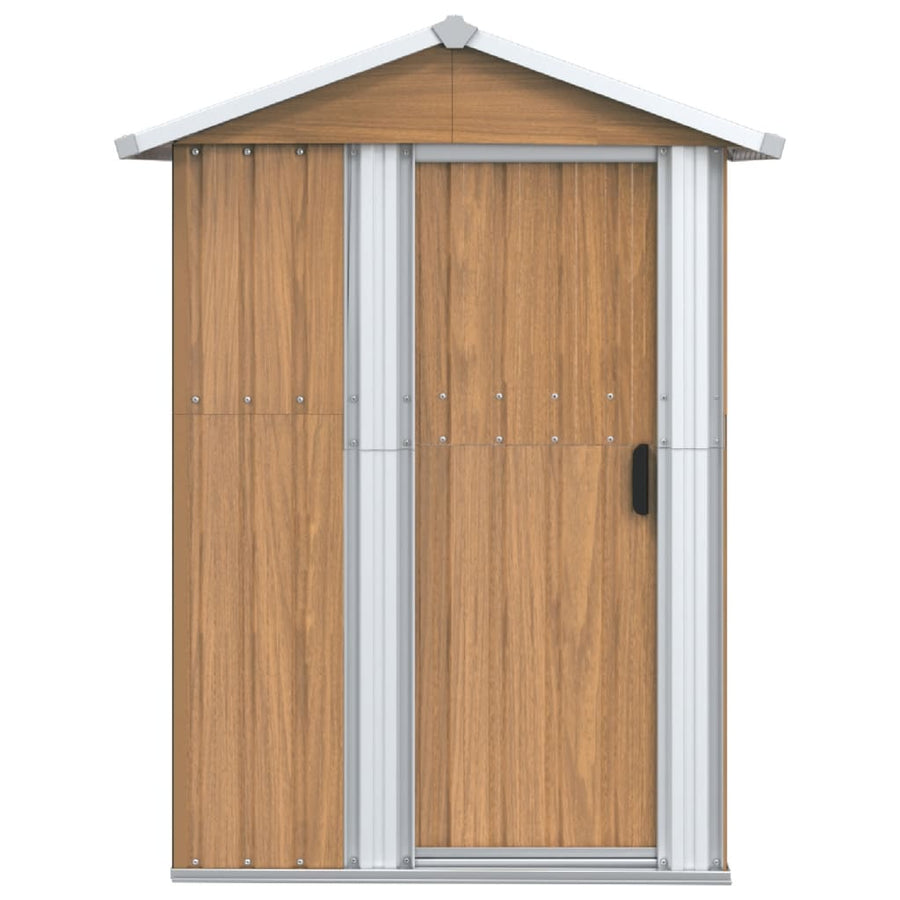 Tuinschuur 126X97,5X177 Cm Gegalvaniseerd Staal Bruin