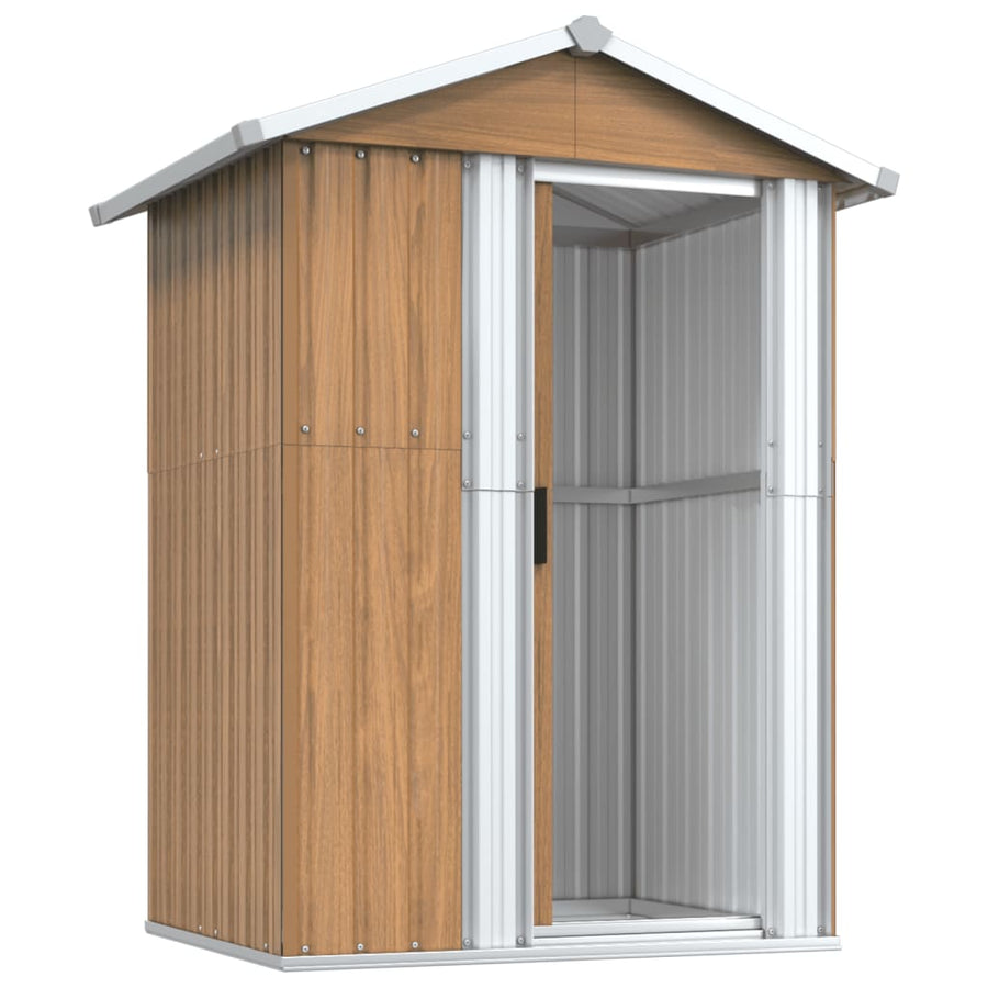 Tuinschuur 126X97,5X177 Cm Gegalvaniseerd Staal Bruin