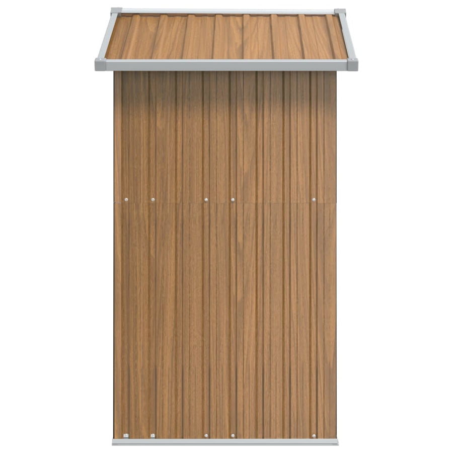 Tuinschuur 126X97,5X177 Cm Gegalvaniseerd Staal Bruin