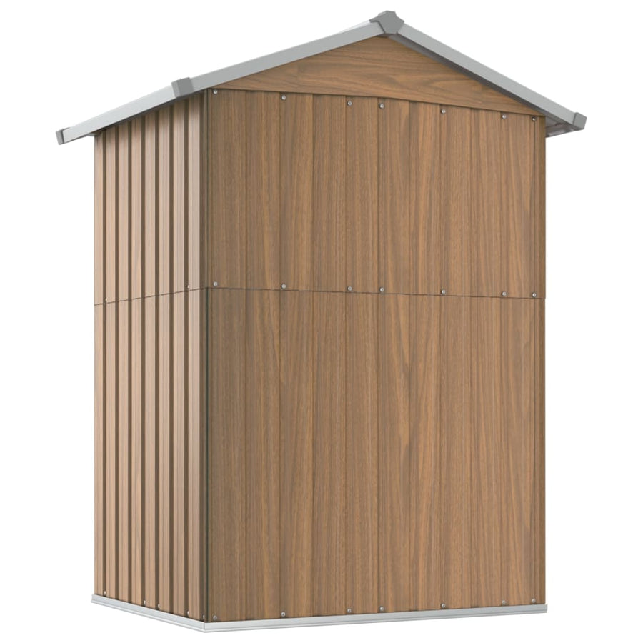 Tuinschuur 126X97,5X177 Cm Gegalvaniseerd Staal Bruin