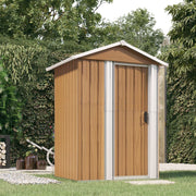 Tuinhuis 126x97,5x177 cm staal bruin