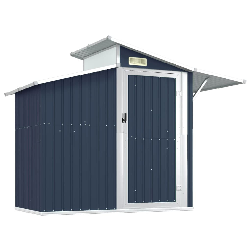 Tuinschuur 270X130X208,5 Cm Gegalvaniseerd Staal Antracietkleur