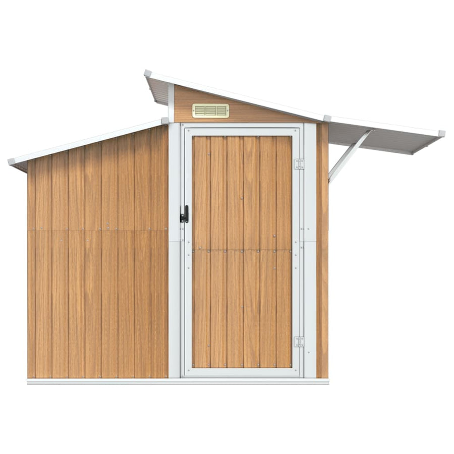 Tuinschuur 270X130X208,5 Cm Gegalvaniseerd Staal Bruin