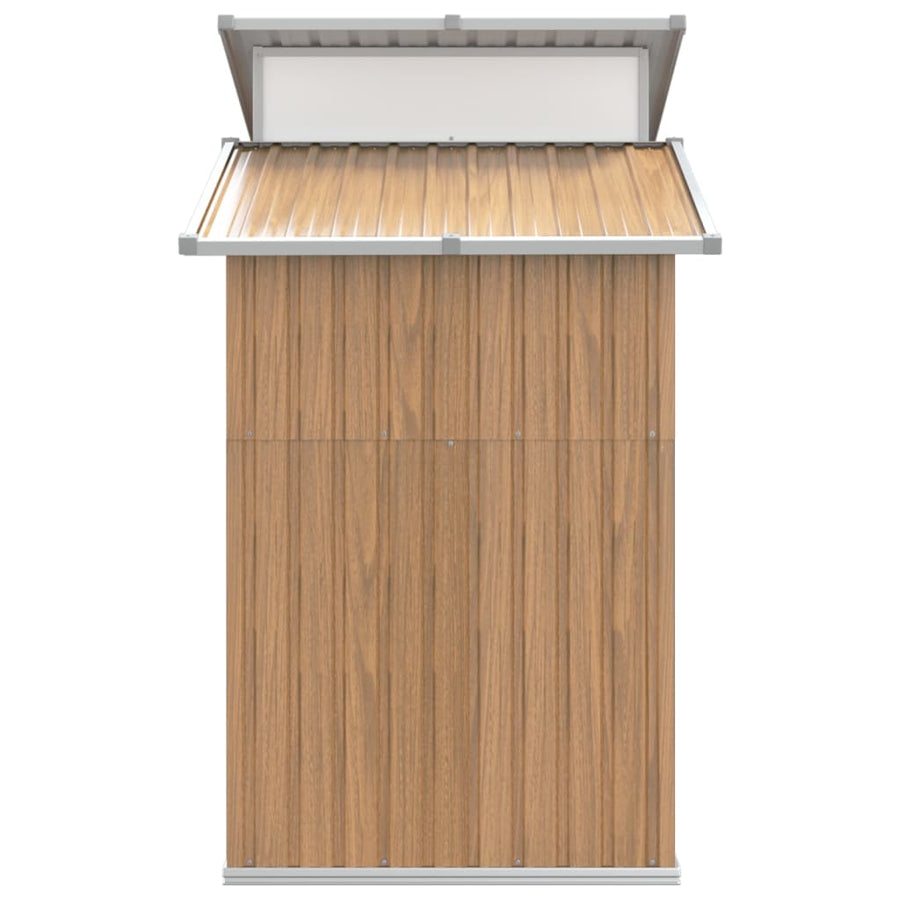 Tuinschuur 270X130X208,5 Cm Gegalvaniseerd Staal Bruin