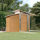Tuinschuur 270x130x208,5 cm staal bruin