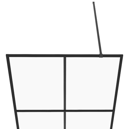 Inloopdouchewand 115x195 cm ESG-glas transparant en zwart