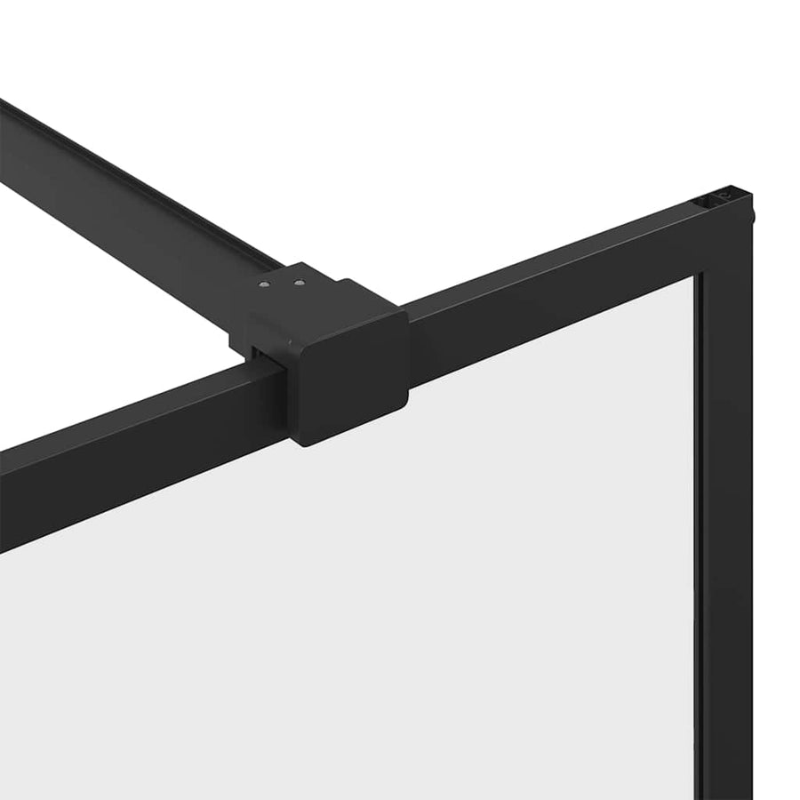 Inloopdouchewand 115x195 cm ESG-glas transparant en zwart