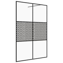Inloopdouchewand 140x195 cm ESG-glas transparant en zwart 140 x 195 cm Zwart