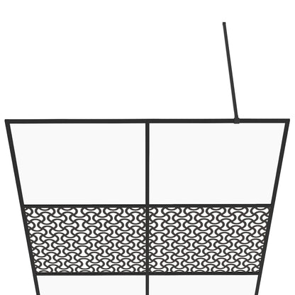 Inloopdouchewand 140x195 cm ESG-glas transparant en zwart 140 x 195 cm Zwart