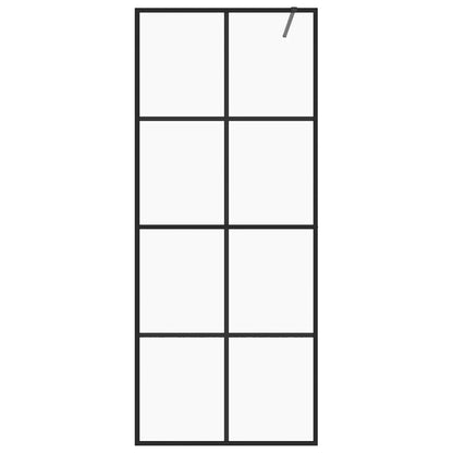 Inloopdouchewand Esg-Glas Transparant En 80 x 195 cm Zwart Doorzichtig