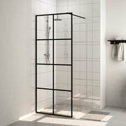Inloopdouchewand 80x195 cm transparant zwart