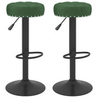 Barkrukken 2 st fluweel donkergroen 63-83 cm