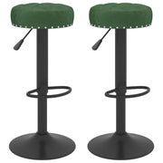 Barkrukken 2 st fluweel donkergroen 63-83 cm