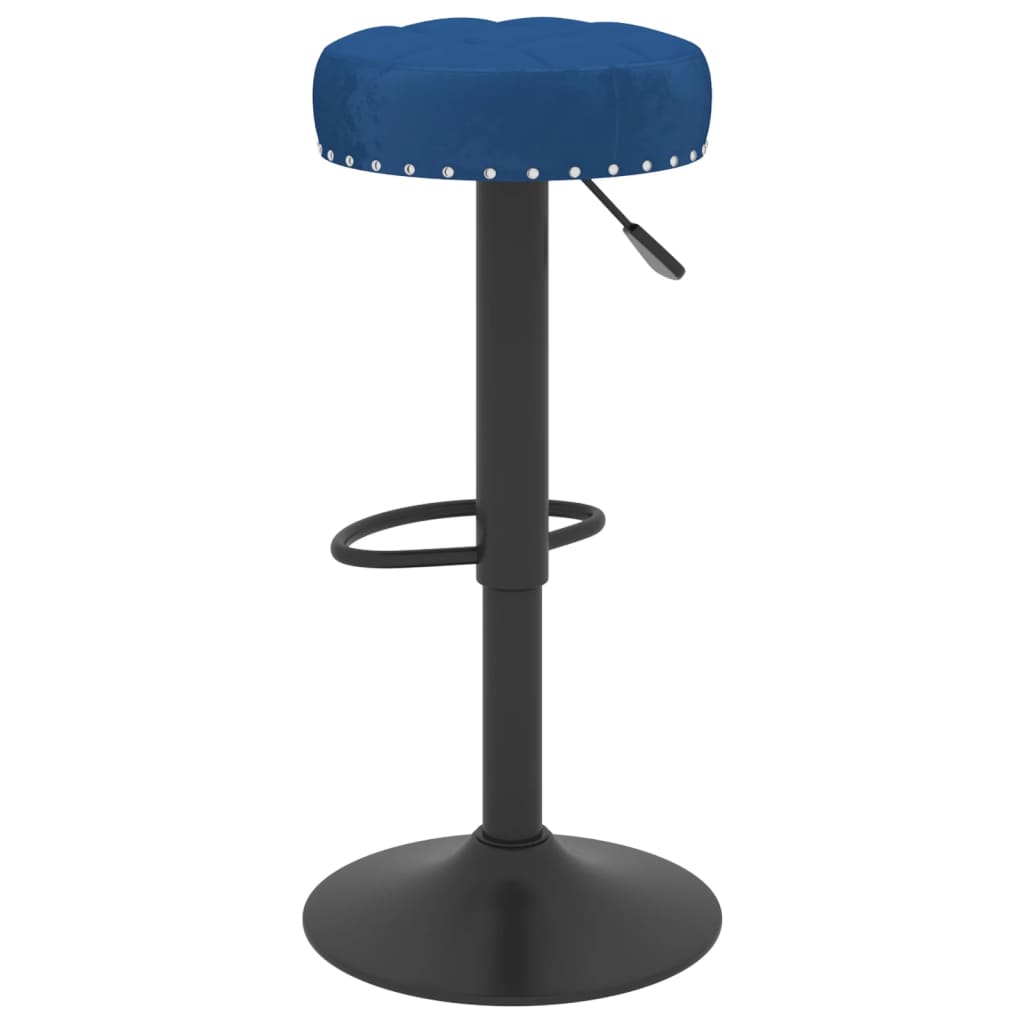Barkrukken 2 st fluweel blauw