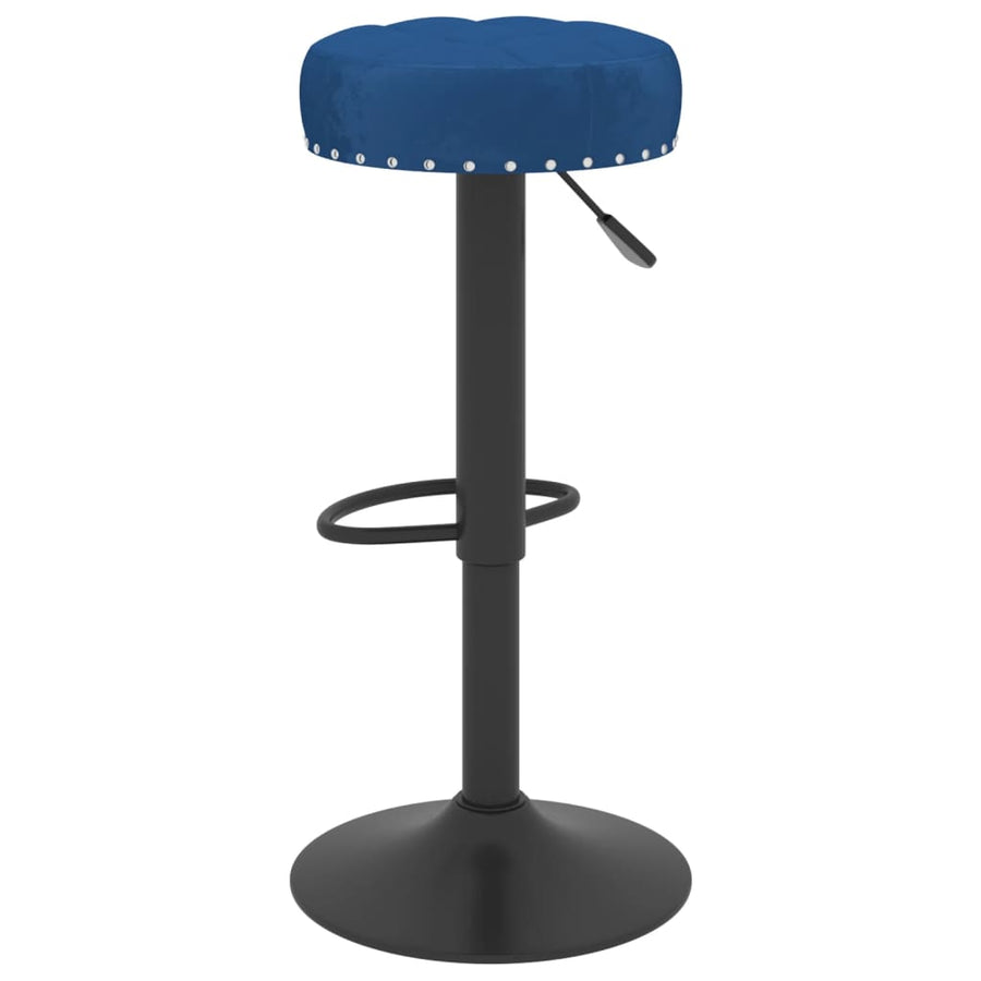 Barkrukken 2 st fluweel blauw