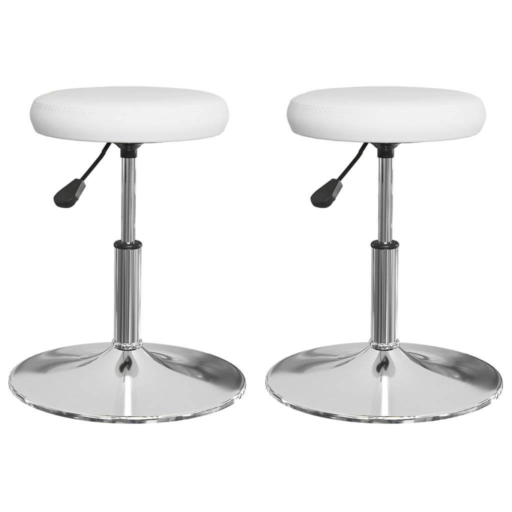 Eetkamerstoelen Kunstleer 2 Wit