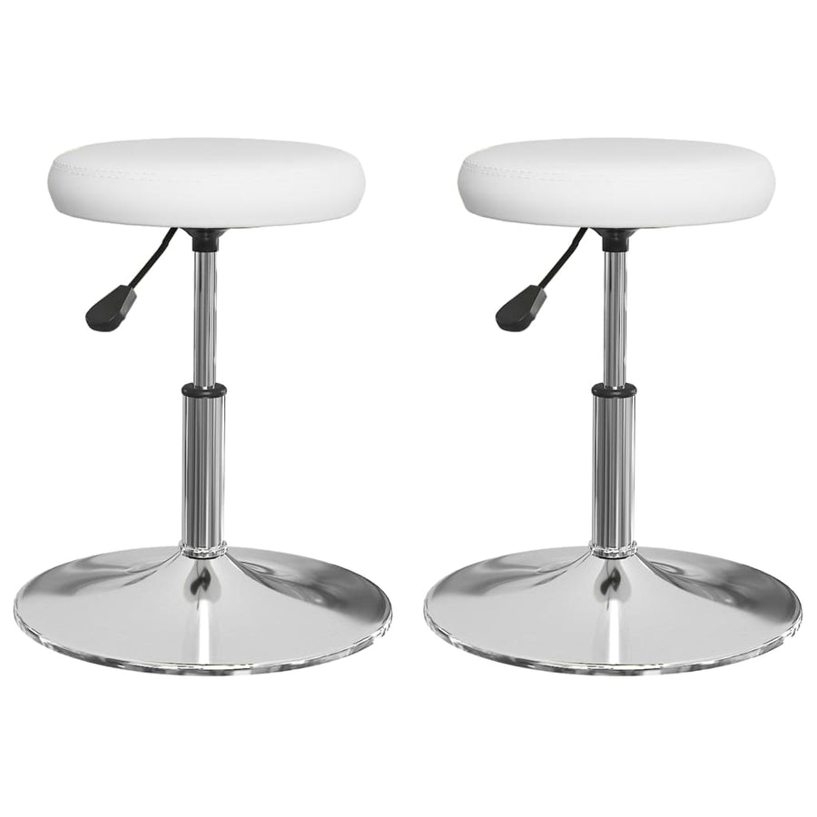 Eetkamerstoelen Kunstleer 2 Wit