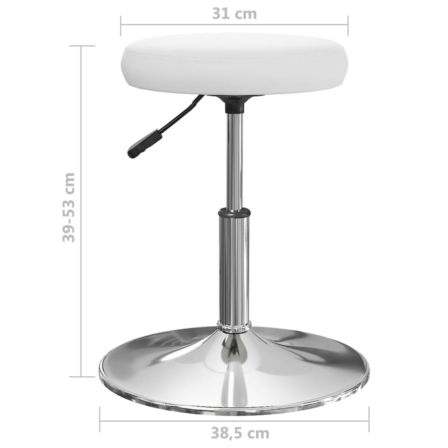 Eetkamerstoelen Kunstleer 2 Wit