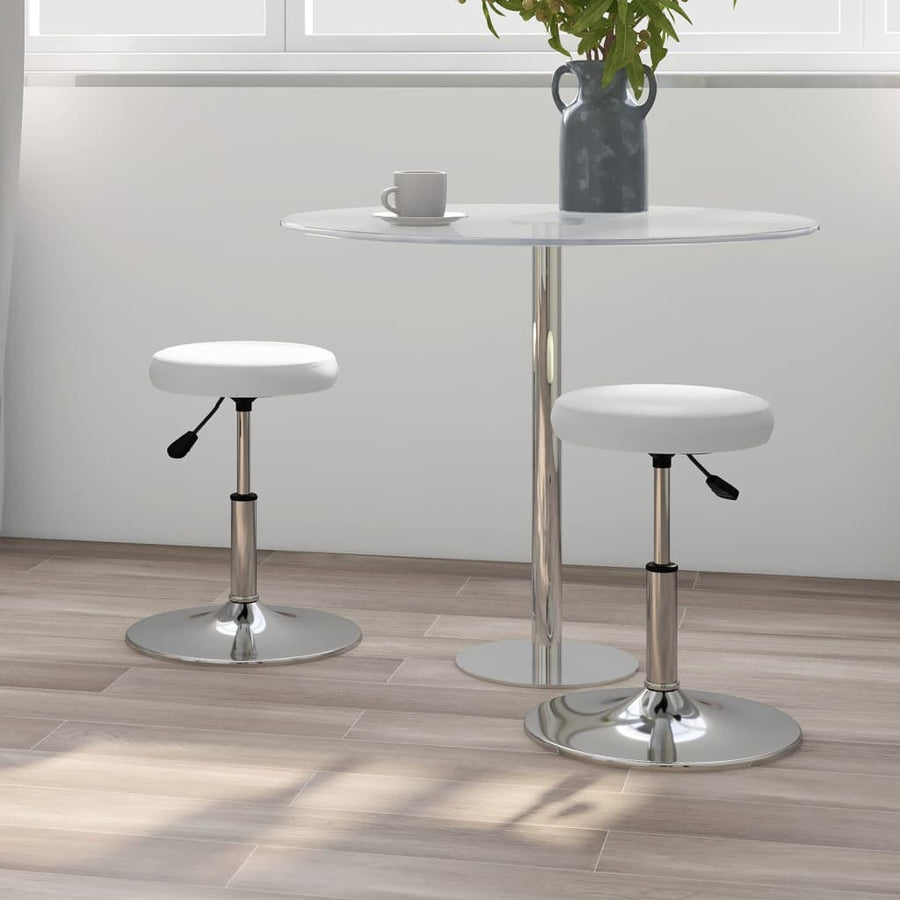 Eetkamerstoelen Kunstleer 2 Wit