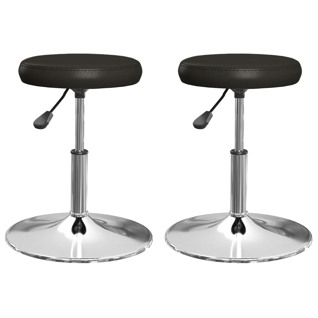 Eetkamerstoelen Kunstleer 2 Zwart